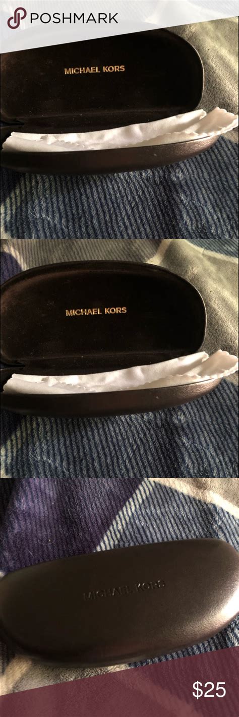 mk eyeglass case 👓 brown mk eyeglass case with cloth michael kors accessories sunglasses michael