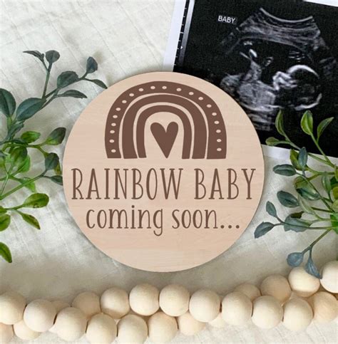 Rainbow Baby Announcement Coming Soon Pregnancy Announcement Etsy