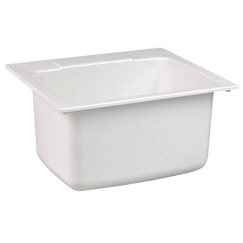 Shop for utility sinks in utility fixtures. Utility Sink Fiberglass Laundry White Drop In Basin MUSTEE ...