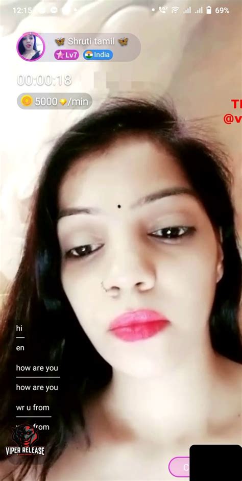 shruti tamil showing boobs pussy and ass on 121 premium chamet live ~ with face