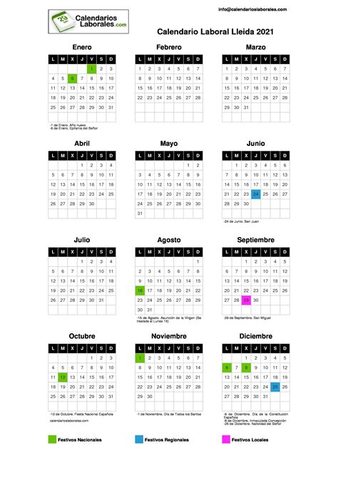 ¿cuál será el calendario laboral 2020 para bizkaia? Calendario Laboral Lleida 2021