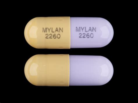 Pill Finder Mylan 2260 Mylan 2260 Yellow Capsule Shape