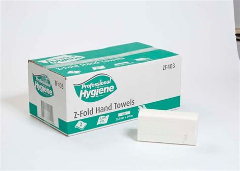 Z Fold Hand Towel 2 Ply White 235cm X 24cm