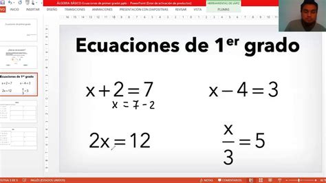 Algebra6 BÁsico Ecuaciones I Youtube