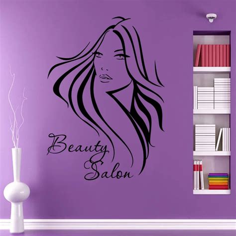 hair salon sticker beauty salon sex girl decal haircut posters vinyl wall art decals decor