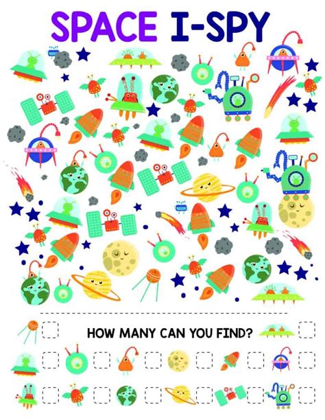 Space Printable Activities Memory Maze I Spy And More Views From A