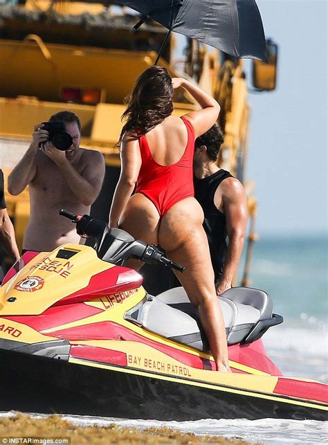 Ashley Graham Flashes Derriere In Tiny Red Bathing Suit Red Swimsuit