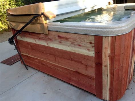 See more ideas about hot tub, diy hot tub, tub. Hot Tub Siding for under $100 in 2020 | Hot tub designs, Hot tub, Tub