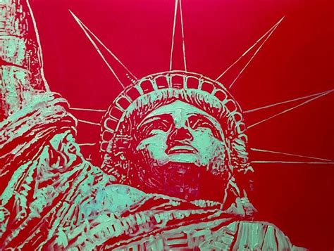 Pop Art Painting New York Citys Statue Of Liberty By Artist Matt