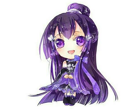 Purple Cute Anime Chibi Kawaii Chibi Anime Chibi