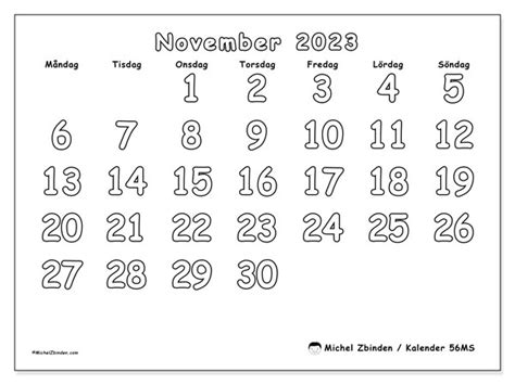 Kalender November F R Att Skriva Ut Ms Michel Zbinden Fi