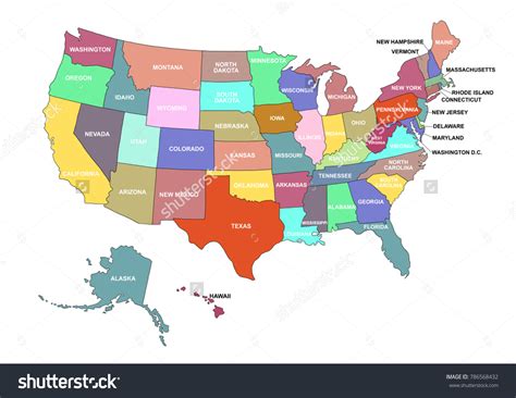 Usa States Map With Names U S States And Election Results Gnuplotting