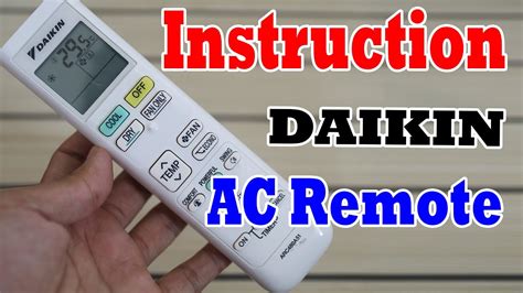 Daikin Air Conditioning Remote Control Manual