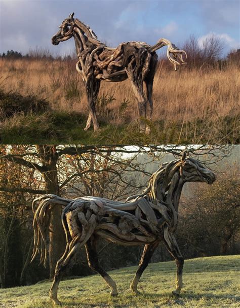 Driftwood Sculptures By Heather Jansch Driftwood Sculpture Horses