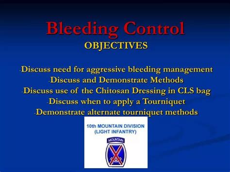 Ppt Bleeding Control Powerpoint Presentation Free Download Id171227