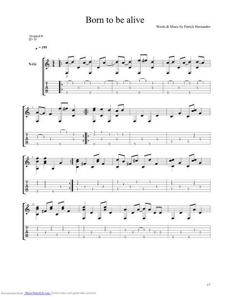 Born To Be Alive Guitar Pro Tab By Hernandez Patrick