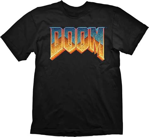 Doom Mens Gaming Premium T Shirt Classic Logo Black S Xl