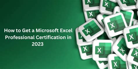 How To Get A Microsoft Excel Professional Certification In 2023