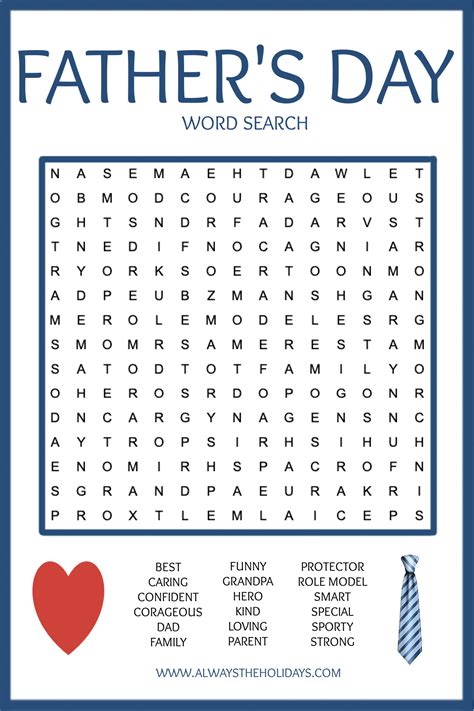 Fathers Day Word Search Printable Free Word Find Printable About Dad
