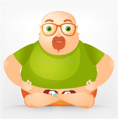 Cheerful Chubby Man Stock Vector Illustration Of Cute 28817580