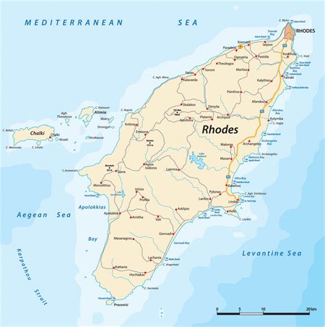 Rhodes Island Map Resorts Beaches Sights Excursions Hotels
