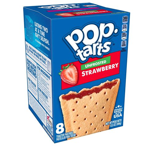 Kelloggs Pop Tarts Breakfast Toaster Pastries Unfrosted Strawberry 13 5 Oz 4 Count Toaster