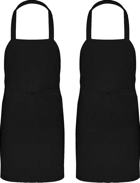 Professional Bib Apron Set Of 12 Black 32 By 28 Inches Durable Comfortable Easy Care By Utopia