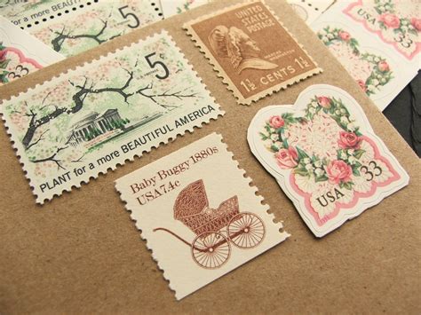 You Can Use Oldunused Postage Stamps Pink Lace Pink Floral Postage