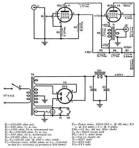 Direct Coupled 6v6 Cathode Follower Tube Amp Schematic Radio Design