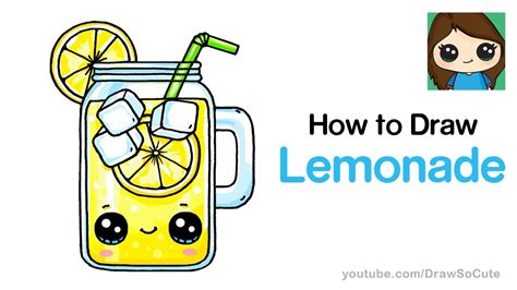 How To Draw Lemonade Easy And Cute Tutorials Painting And Coloring