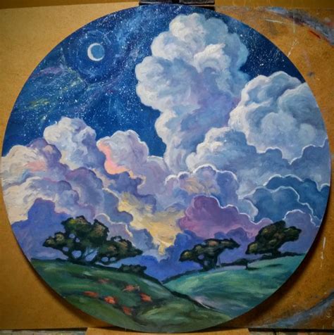 Night Clouds My Oil Painting On Hardboard 2022 9GAG