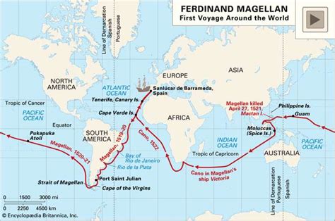 Circumnavigation Globe Route Navigator Ferdinand Magellan Portuguese