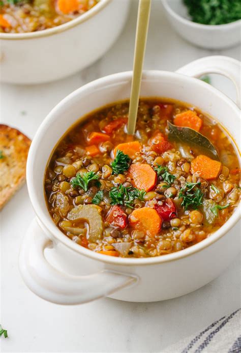 Smoky Lentil Quinoa Soup Stovetop And Slow Cooker Healthy And Delicious