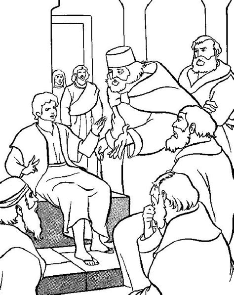Boy Jesus At The Temple Coloring Sheet Coloring Pages