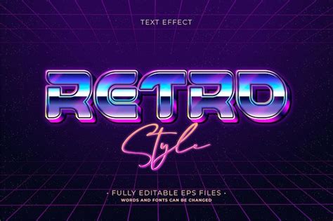 Retro Text Effect Free Vector