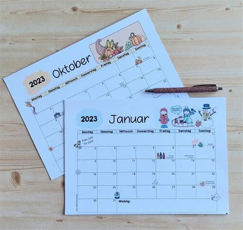 Ideenreise Blog Monatsblätterkalenderblätter Für 2023