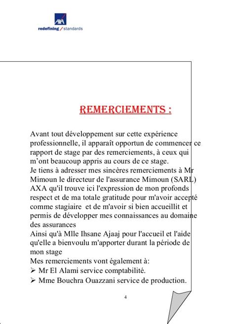 Rapport De Stage Axa