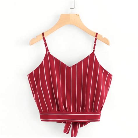 sexy women crop tops striped bow wrapped chest tops tee camisole cotton underwear tube top for