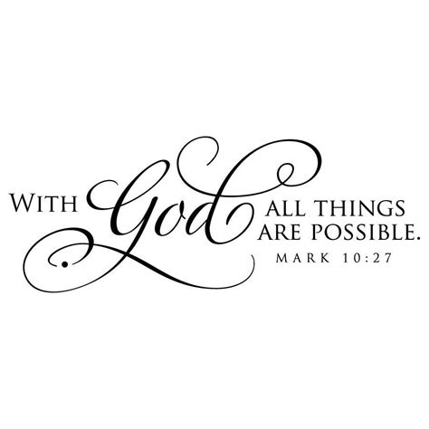 With God All Things Are Possible Vinyl Wall Decal