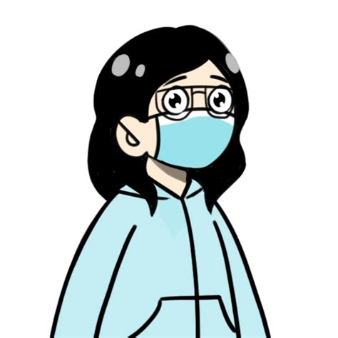 Gambar Doktor Kartun Pakai Mask Anime Chibi Character Full Body Blue
