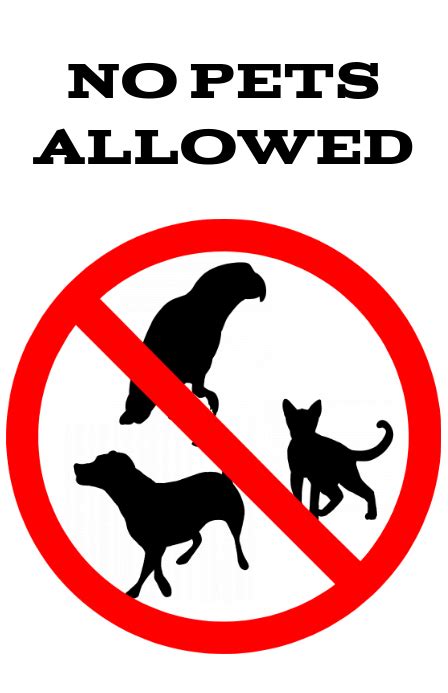 Prohibited cat or dog icon. No pets allowed - attention template | PosterMyWall