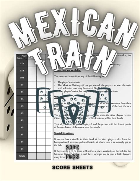 Buy Mexican Train Score Pads 150 Sheets 85 X 11 Mexican Train Score