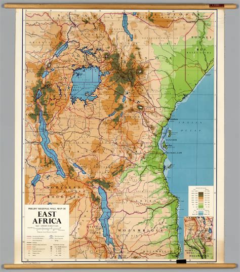 East Africa Physical Political David Rumsey Historical Map Collection