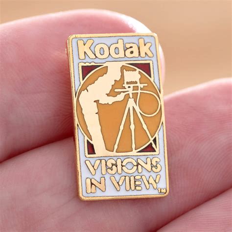 Vintage Kodak Enamel Lapel Pin 35mm Negative Film Photography Badges