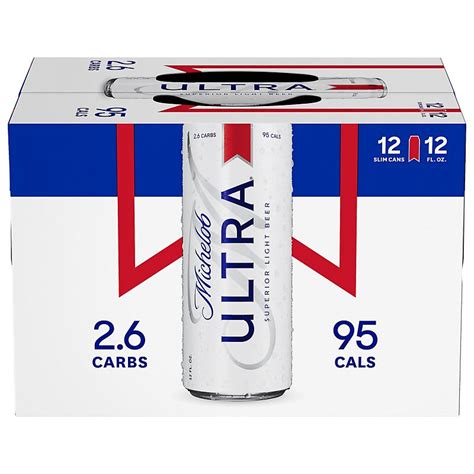 Michelob Ultra Beer 12 Oz Slim Cans Shop Beer And Wine At H E B