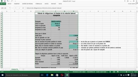 Plantilla De Excel Para Liquidacion Y Finiquito Pdf Salario Mobile Legends
