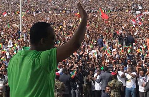 In Pictures Despite Attack Huge Ethiopia Support Rally For Pm Abiy