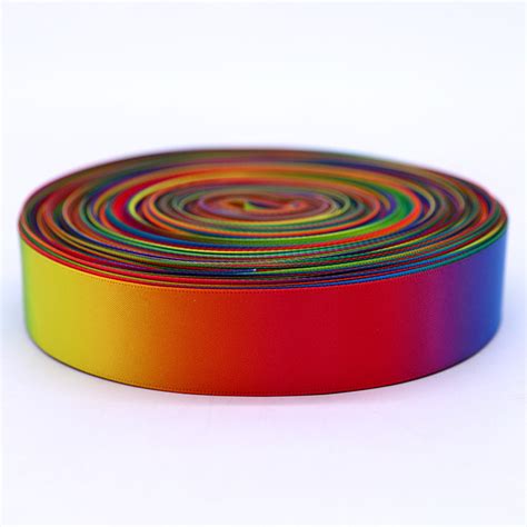 1 Inch Printed Rainbow Double Sided Satin Ribbon25 Mm Grosgrain Ribbon