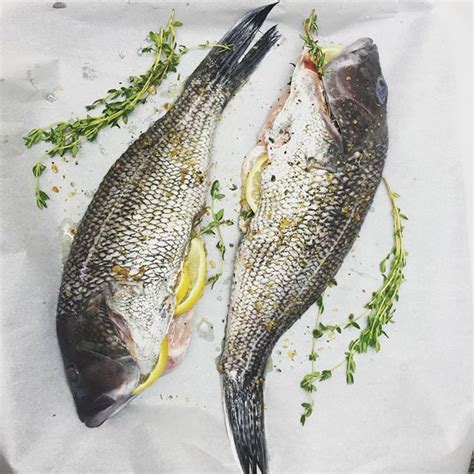 Whole Roasted Black Sea Bass With Lemon And Herbs Via Feedfeed On