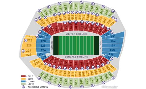 Bengals Paul Brown Stadium Seating Chart Elcho Table